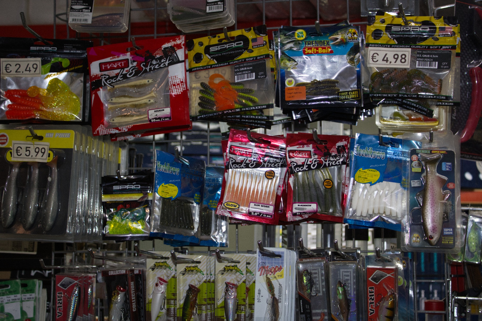 Iscas artificiais e soft-baits para pesca